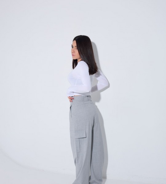 Брюки Cargo Grace Сірі | Showroom By Nona — зображення 3